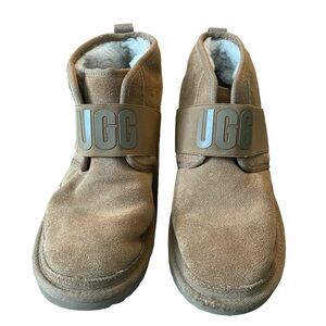 UGG Neumel ll brown suede pull on shearling lined ankle boots
